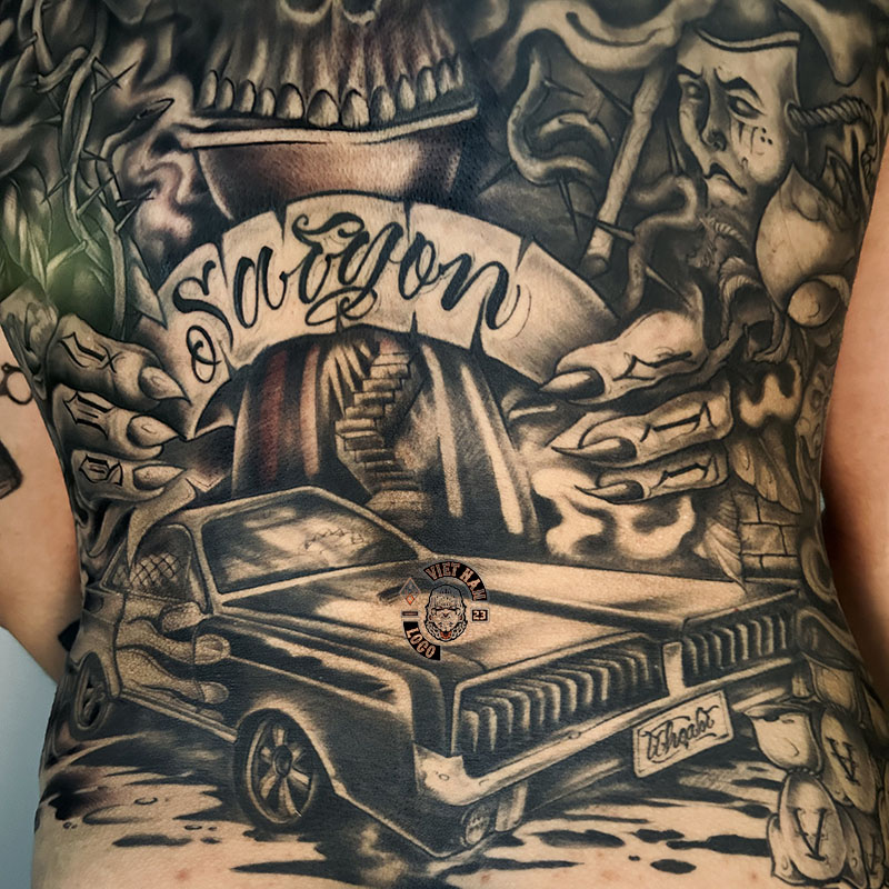 hình xăm chữ chicano