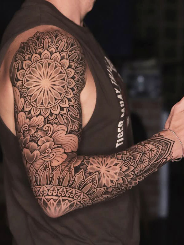 hình xăm mandala cho nam