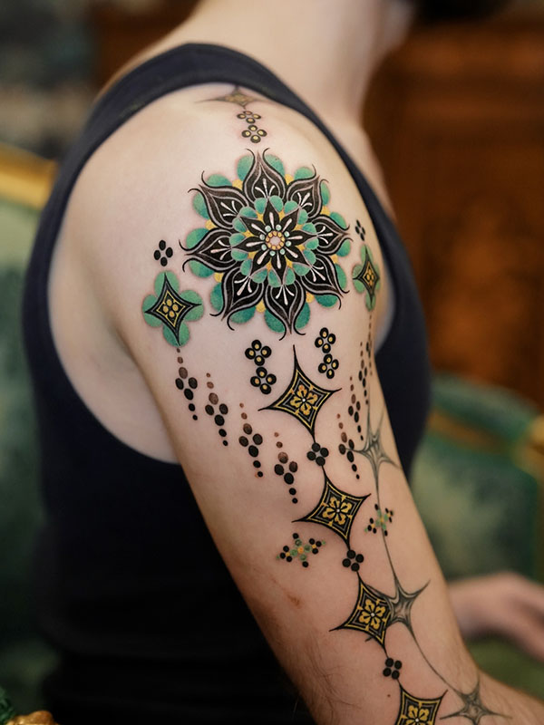 hình xăm mandala tay